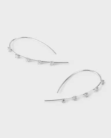 LANA 14K Gold Small Multi Solo Hooked on Hoop Earrings | Thumbnail 2