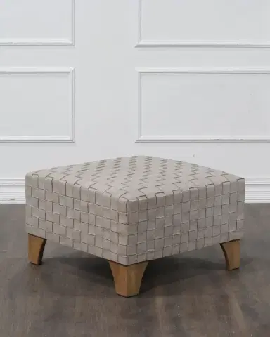 Peninsula Home Collection Trenzas Leather Ottoman | Thumbnail 1 Peninsula Home Collection Trenzas Leather Ottoman | Thumbnail 1