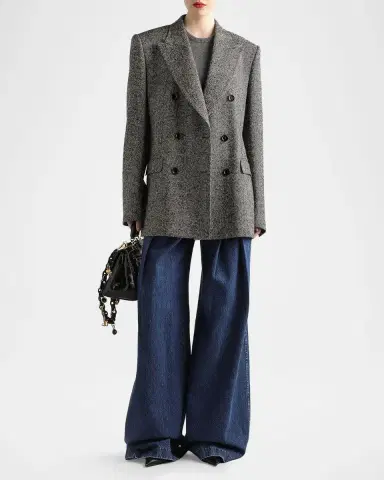 Dolce & Gabbana Pleated Wide-Leg Denim Jeans | Thumbnail 2 Dolce & Gabbana Pleated Wide-Leg Denim Jeans | Thumbnail 2