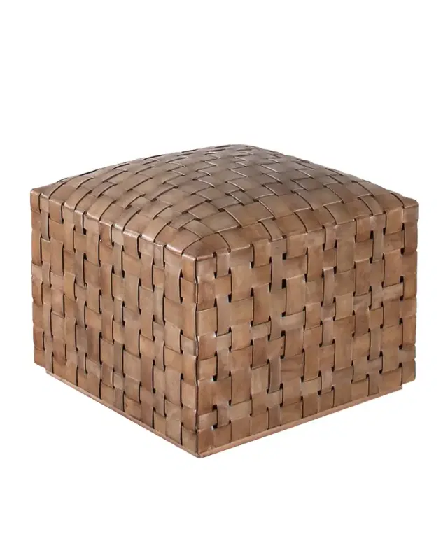 Peninsula Home Collection Gramercy Leather Ottoman