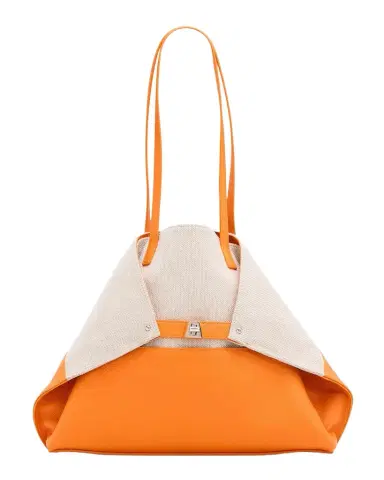 Akris Ai Medium Leather & Canvas Shoulder Bag | Thumbnail 1 Akris Ai Medium Leather & Canvas Shoulder Bag | Thumbnail 1