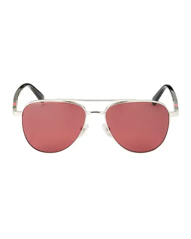 Gucci Men 's Metal & Acetate Aviator Sunglasses