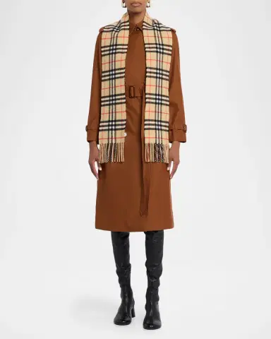 Burberry Check Cashmere Scarf | Thumbnail 2 Burberry Check Cashmere Scarf | Thumbnail 2