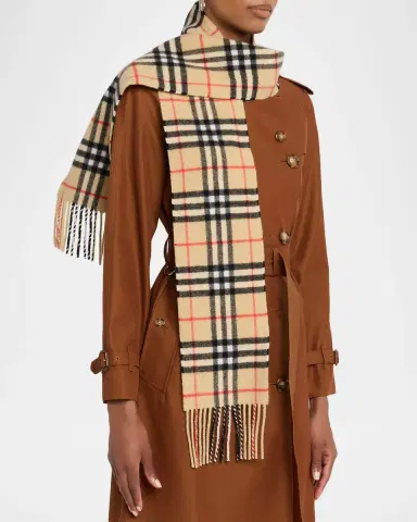 Burberry Check Cashmere Scarf | Thumbnail 3 Burberry Check Cashmere Scarf | Thumbnail 3