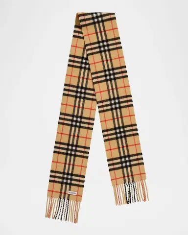 Burberry Check Cashmere Scarf | Thumbnail 5 Burberry Check Cashmere Scarf | Thumbnail 5