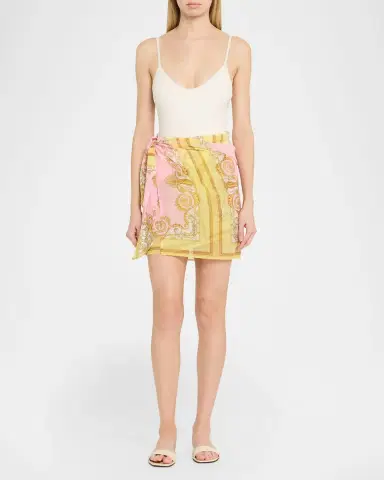 Versace Barocco-Print Pareo Skirt | Thumbnail 2 Versace Barocco-Print Pareo Skirt | Thumbnail 2