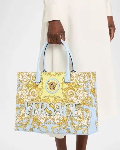 Versace Spring Barocco-Print Medusa Cotton Canvas Tote Bag | Thumbnail 2 Versace Spring Barocco-Print Medusa Cotton Canvas Tote Bag | Thumbnail 2