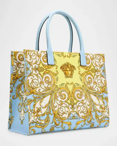 Versace Spring Barocco-Print Medusa Cotton Canvas Tote Bag | Thumbnail 3 Versace Spring Barocco-Print Medusa Cotton Canvas Tote Bag | Thumbnail 3
