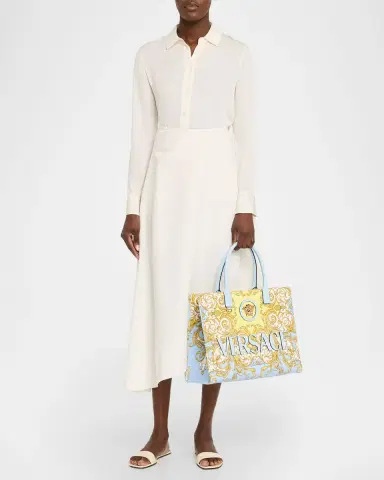 Versace Spring Barocco-Print Medusa Cotton Canvas Tote Bag | Thumbnail 6 Versace Spring Barocco-Print Medusa Cotton Canvas Tote Bag | Thumbnail 6