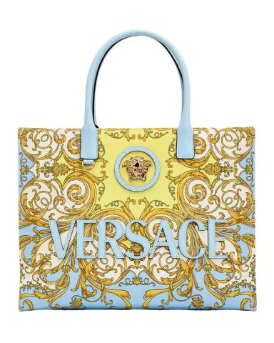 Versace Spring Barocco-Print Medusa Cotton Canvas Tote Bag | Thumbnail 1 Versace Spring Barocco-Print Medusa Cotton Canvas Tote Bag | Thumbnail 1