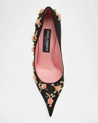 Dolce & Gabbana 105mm Embellished Satin Pumps | Thumbnail 5 Dolce & Gabbana 105mm Embellished Satin Pumps | Thumbnail 5