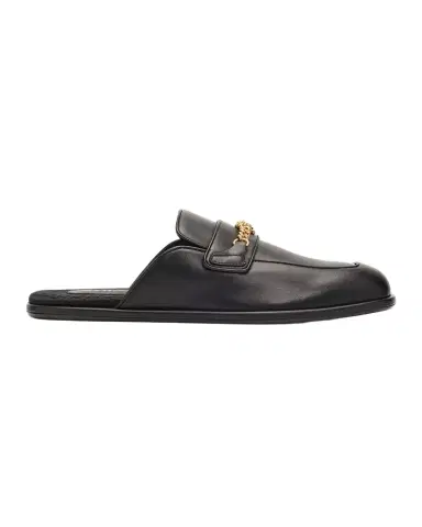 Versace Men's Medusa Leather Slippers | Thumbnail 1 Versace Men's Medusa Leather Slippers | Thumbnail 1