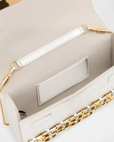 SIMKHAI Rola Beaded Lattice Metallic Leather Clutch Bag | Thumbnail 4