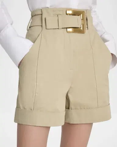 Balmain High-Rise Belted Cuffed Shorts | Thumbnail 5 Balmain High-Rise Belted Cuffed Shorts | Thumbnail 5