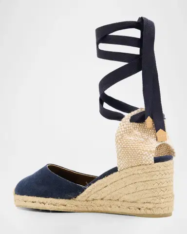Castañer 60mm Carina Canvas Espadrille Wedge Sandals | Thumbnail 4 Castañer 60mm Carina Canvas Espadrille Wedge Sandals | Thumbnail 4