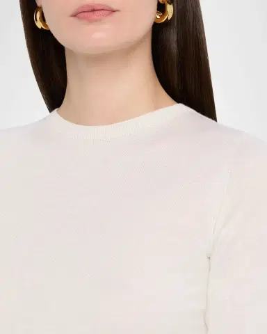 Fabiana Filippi Crewneck Silk Knit T-Shirt | Thumbnail 5 Fabiana Filippi Crewneck Silk Knit T-Shirt | Thumbnail 5