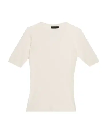 Fabiana Filippi Crewneck Silk Knit T-Shirt | Thumbnail 1 Fabiana Filippi Crewneck Silk Knit T-Shirt | Thumbnail 1