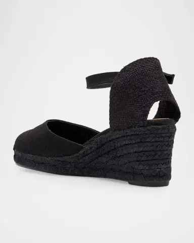 Castañer 75mm Carol Canvas Espadrille Wedge Sandals | Thumbnail 4