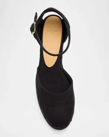 Castañer 75mm Carol Canvas Espadrille Wedge Sandals | Thumbnail 5