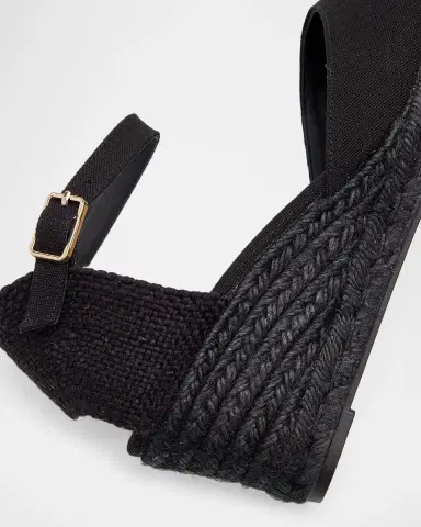 Castañer 75mm Carol Canvas Espadrille Wedge Sandals | Thumbnail 6