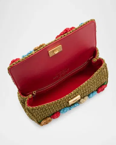 Dolce & Gabbana Floral Applique Crochet Faux Raffia Top-Handle Bag | Thumbnail 4 Dolce & Gabbana Floral Applique Crochet Faux Raffia Top-Handle Bag | Thumbnail 4