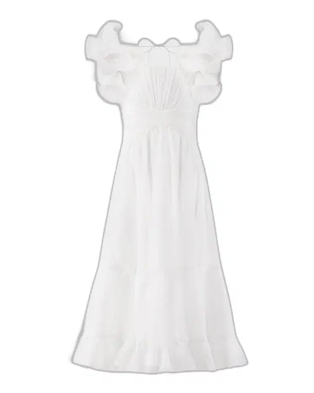 Girl 's Pleated Ruffle Chiffon Dress, Size 4-14