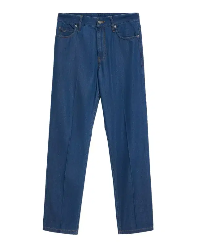 Men 's Medium-Wash Denim Straight-Leg Jeans