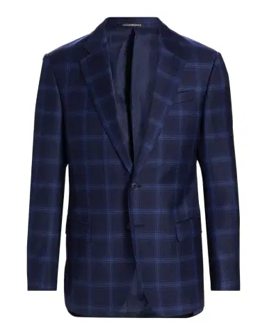 Emporio Armani Men's Wool Plaid Single-Breasted Sport Coat | Thumbnail 1 Emporio Armani Men's Wool Plaid Single-Breasted Sport Coat | Thumbnail 1