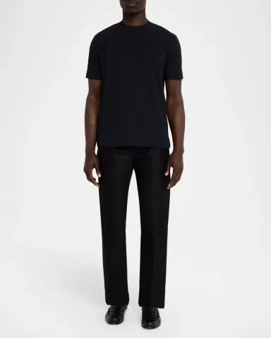 Emporio Armani Men's Cotton Jacquard Crewneck T-Shirt | Thumbnail 2