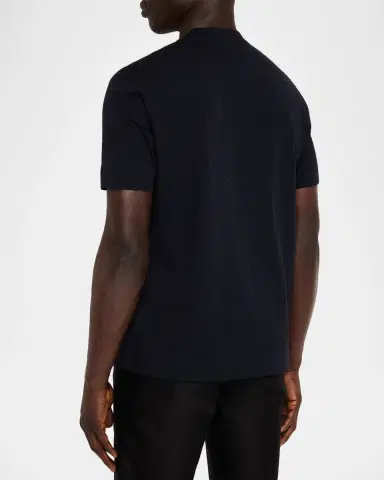 Emporio Armani Men's Cotton Jacquard Crewneck T-Shirt | Thumbnail 3