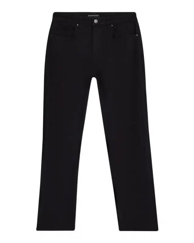 MONFRÈRE Men 's Caine Noire Black Denim Straight-Leg Jeans