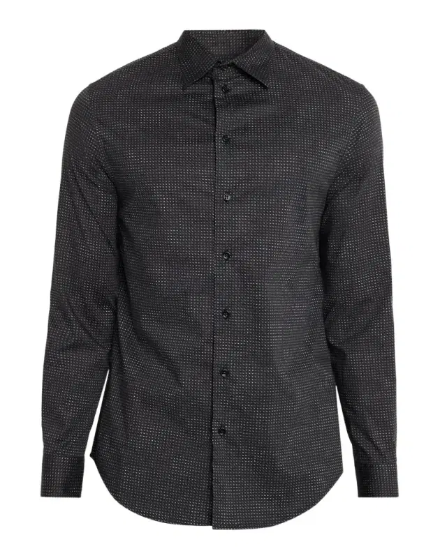 Men's Cotton Micro-Pattern Sport Shirt