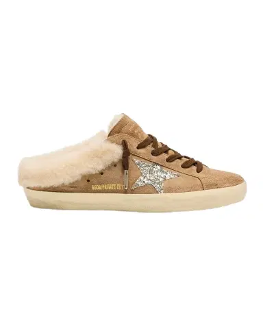 Golden Goose Super-Star Sabot Suede Shearling-Lined Slide Sneakers | Thumbnail 1 Golden Goose Super-Star Sabot Suede Shearling-Lined Slide Sneakers | Thumbnail 1