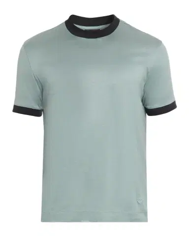 Emporio Armani Men's Lyocell and Cotton Contrast-Trim Crewneck T-Shirt | Thumbnail 1 Emporio Armani Men's Lyocell and Cotton Contrast-Trim Crewneck T-Shirt | Thumbnail 1