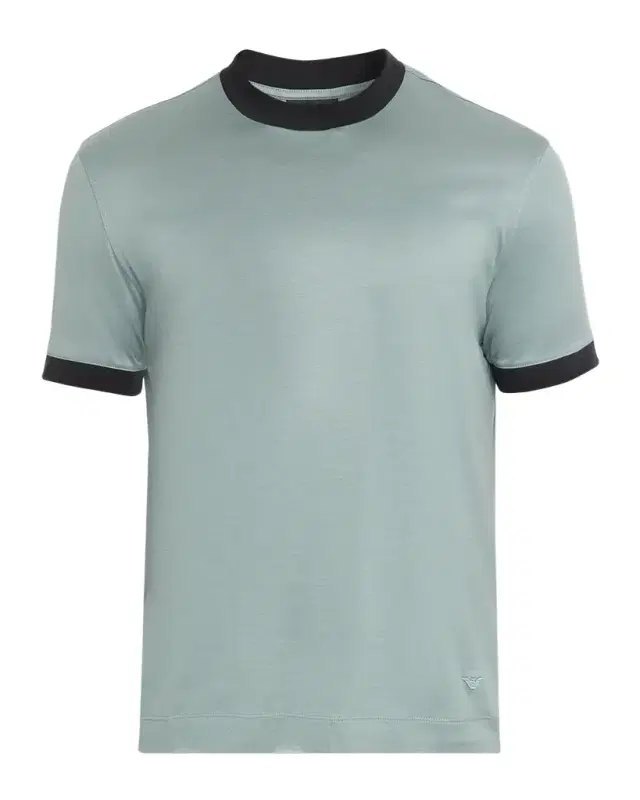Men's Lyocell and Cotton Contrast-Trim Crewneck T-Shirt