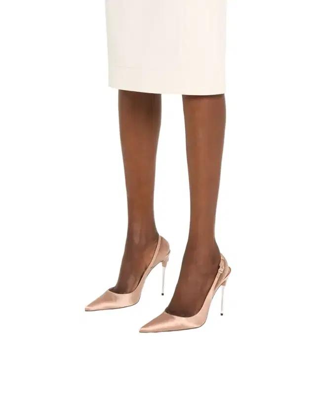 Dolce & Gabbana Satin Metallic-Stiletto Slingback Pumps