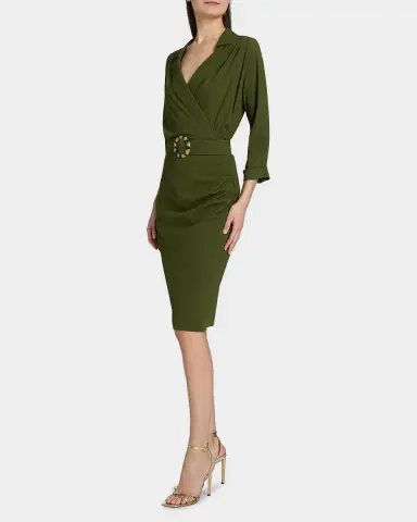 Chiara Boni La Petite Robe Minao Belted Faux-Wrap Dress | Thumbnail 8 Chiara Boni La Petite Robe Minao Belted Faux-Wrap Dress | Thumbnail 8