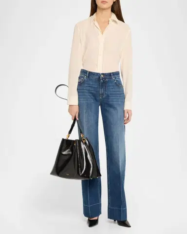 Dolce & Gabbana Vittoria Glossy Leather Crossbody Bag | Thumbnail 4 Dolce & Gabbana Vittoria Glossy Leather Crossbody Bag | Thumbnail 4