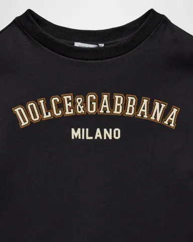 Dolce & Gabbana Girl's Logo Leopard-Print Dress | Thumbnail 4 Dolce & Gabbana Girl's Logo Leopard-Print Dress | Thumbnail 4