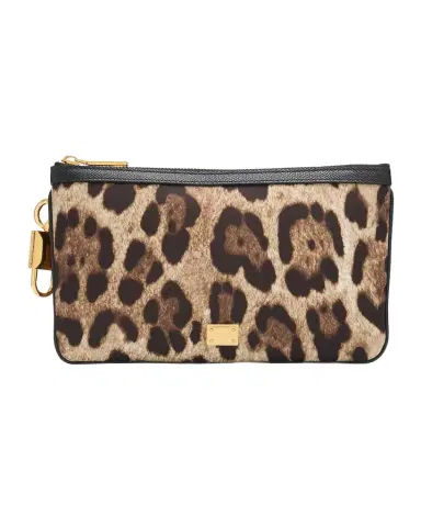 Dolce & Gabbana Necessaire Animal-Print Pouch Bag | Thumbnail 1
