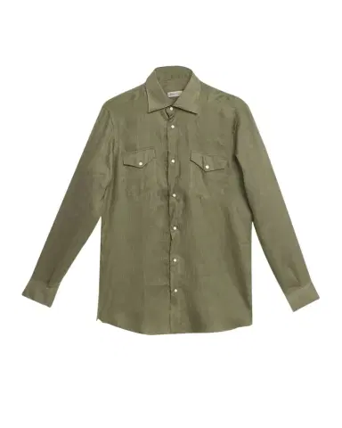 Sartorio Men's Texas Linen Button-Front Shirt | Thumbnail 1 Sartorio Men's Texas Linen Button-Front Shirt | Thumbnail 1
