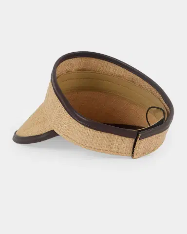 Eugenia Kim Micky Packable Raffia Visor | Thumbnail 3 Eugenia Kim Micky Packable Raffia Visor | Thumbnail 3