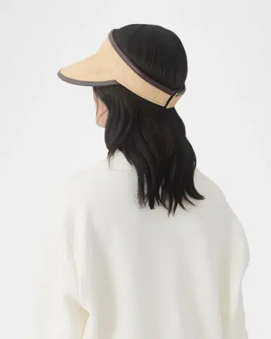 Eugenia Kim Micky Packable Raffia Visor | Thumbnail 5 Eugenia Kim Micky Packable Raffia Visor | Thumbnail 5