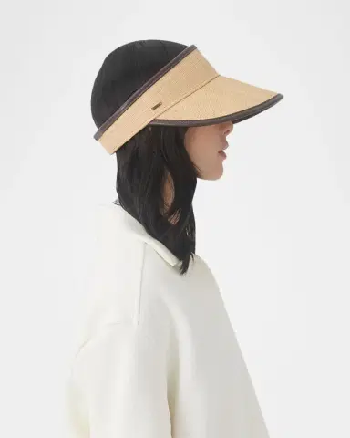 Eugenia Kim Micky Packable Raffia Visor | Thumbnail 6 Eugenia Kim Micky Packable Raffia Visor | Thumbnail 6