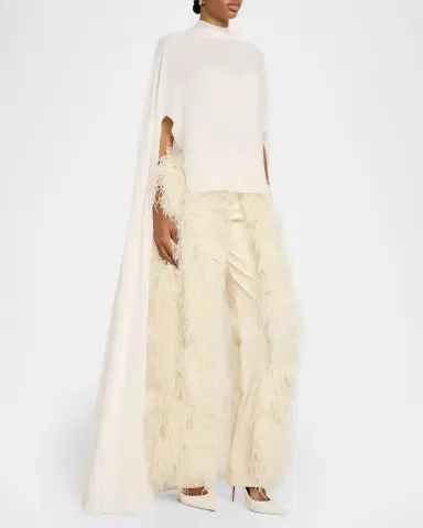 LAPOINTE Georgette High-Low Cape | Thumbnail 4
