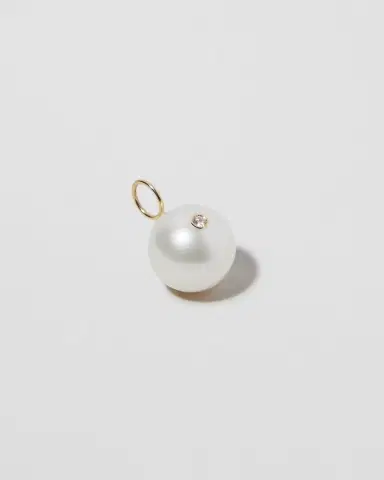 Jennifer Fisher Large White South Sea Pearl with Diamond | Thumbnail 2 Jennifer Fisher Large White South Sea Pearl with Diamond | Thumbnail 2