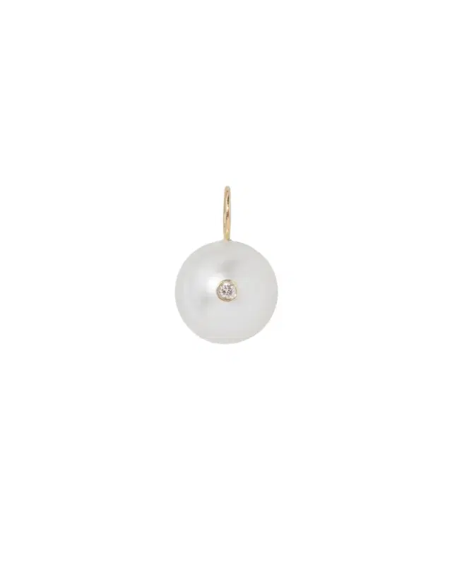 Jennifer Fisher Large White South Sea Pearl with Diamond