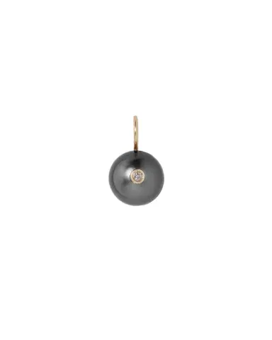 Jennifer Fisher Medium Gray South Sea Pearl with Diamond | Thumbnail 1 Jennifer Fisher Medium Gray South Sea Pearl with Diamond | Thumbnail 1