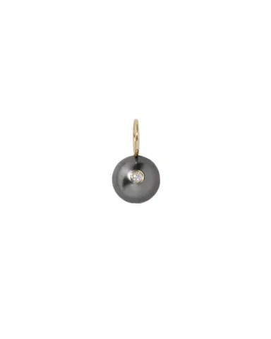Jennifer Fisher Small Gray South Sea Pearl with Diamond | Thumbnail 1 Jennifer Fisher Small Gray South Sea Pearl with Diamond | Thumbnail 1