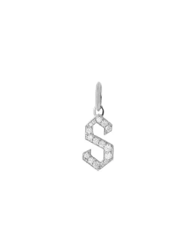 Jennifer Fisher Capital Gothic Letter Charm with Pavé White Diamonds | Thumbnail 1